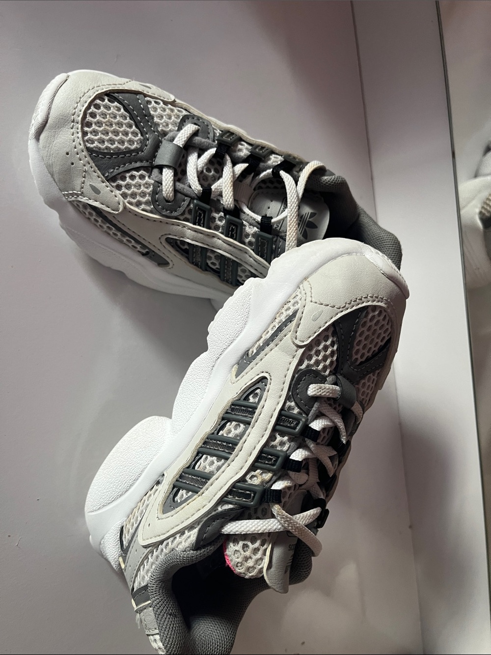 adidas Originals Kids White and Gray Chunky Sneaker